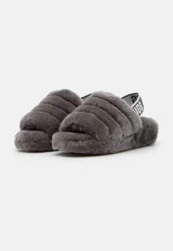 Ugg Fluff Yeah Slide - Pantoffels - Charcoal -Ugg b23e5a35b52344fb995a1a65273f7d9c